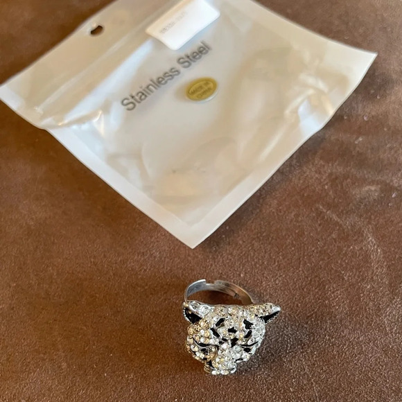 NWT Tiger Stainless Steel Adjustable Ring - Picture 4 of 8